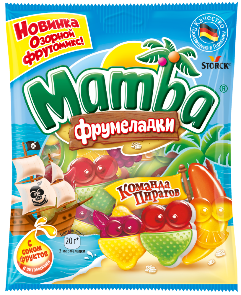 Жевательный мармелад Mamba команда пиратов 70 г