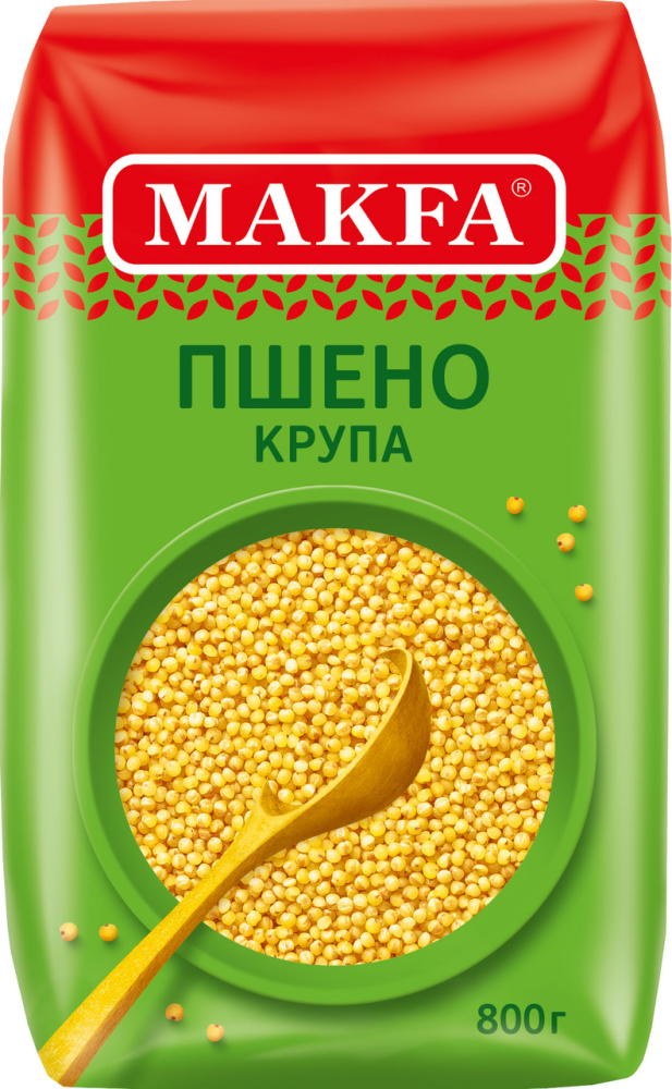 Крупа Makfa пшено шлифованное высший сорт, 800г
