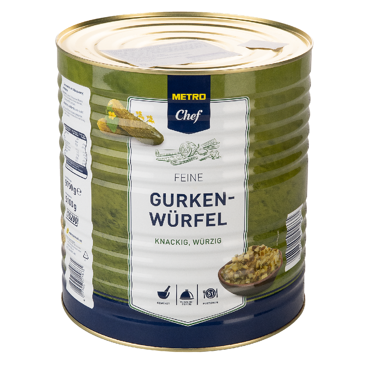 METRO Chef Огурцы маринованные кубики, 10л