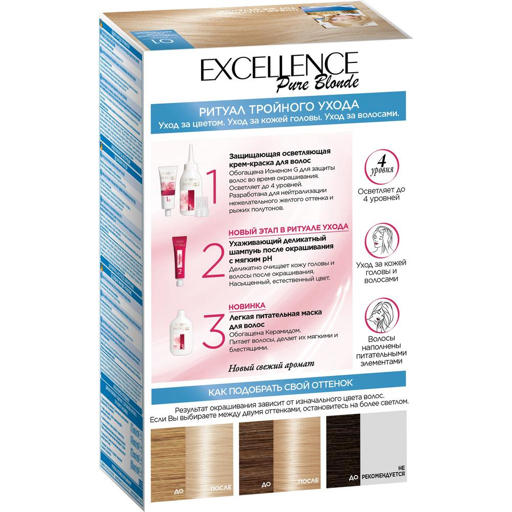 Стойкая краска для волос L'Oreal Paris Excellence Суперосветляющий русый натуральный оттенок 01