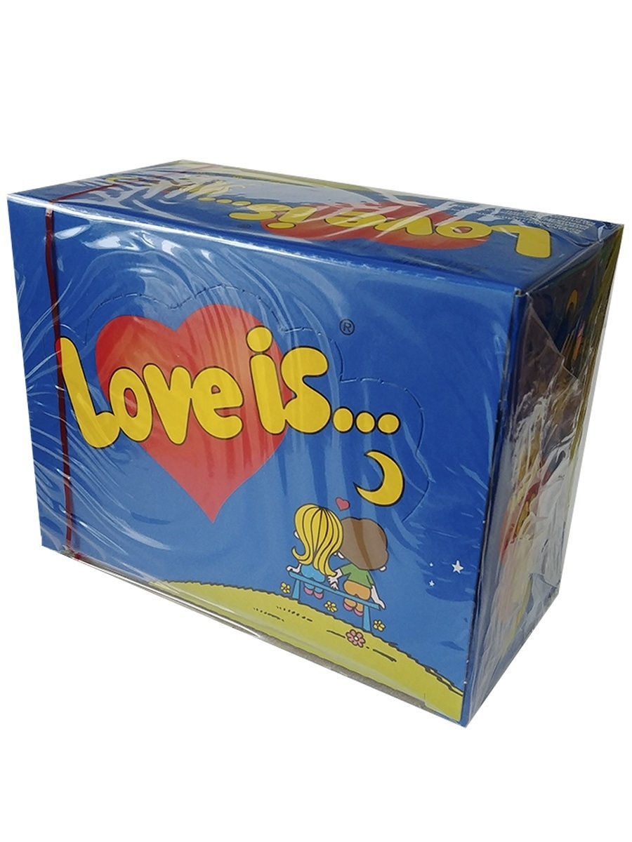 Жевательная резинка Love is банан-клубника (4.2г x 100шт), 420г