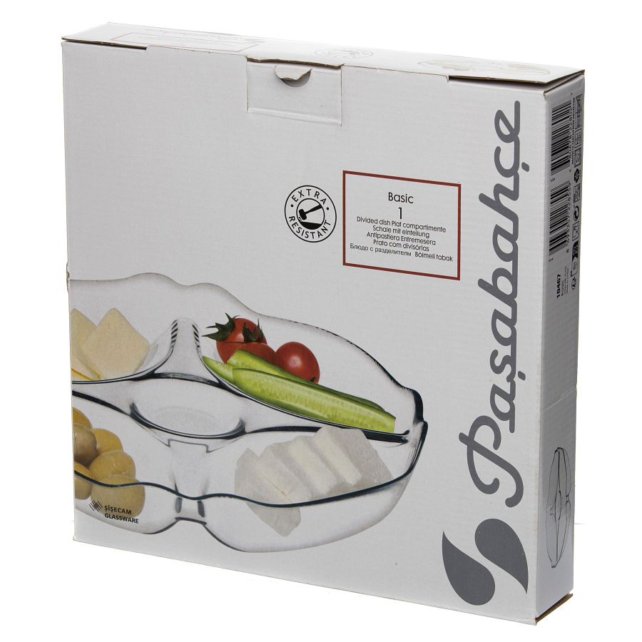 Тарелка-менажница Pasabahce Basic, 252мм