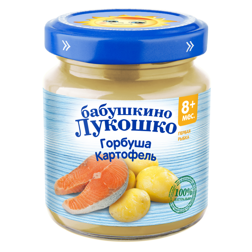 Пюре Бабушкино Лукошко горбуша-картофель, 100г