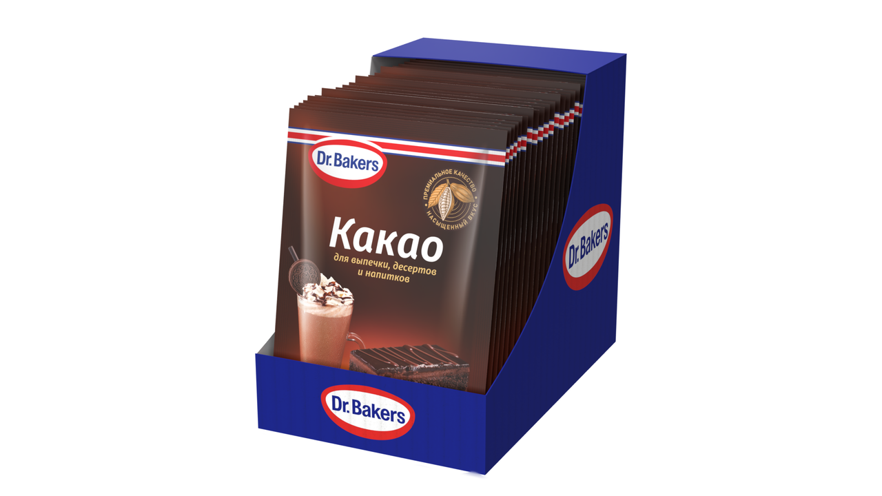 Какао-порошок Dr.Bakers алкализованный, 25г