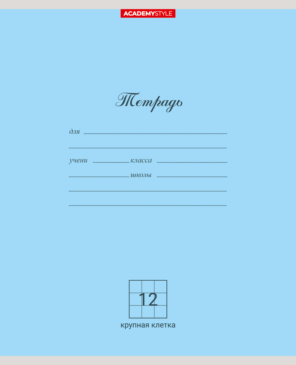Тетрадь Academy Style крупная клетка А5 12 листов, 10шт