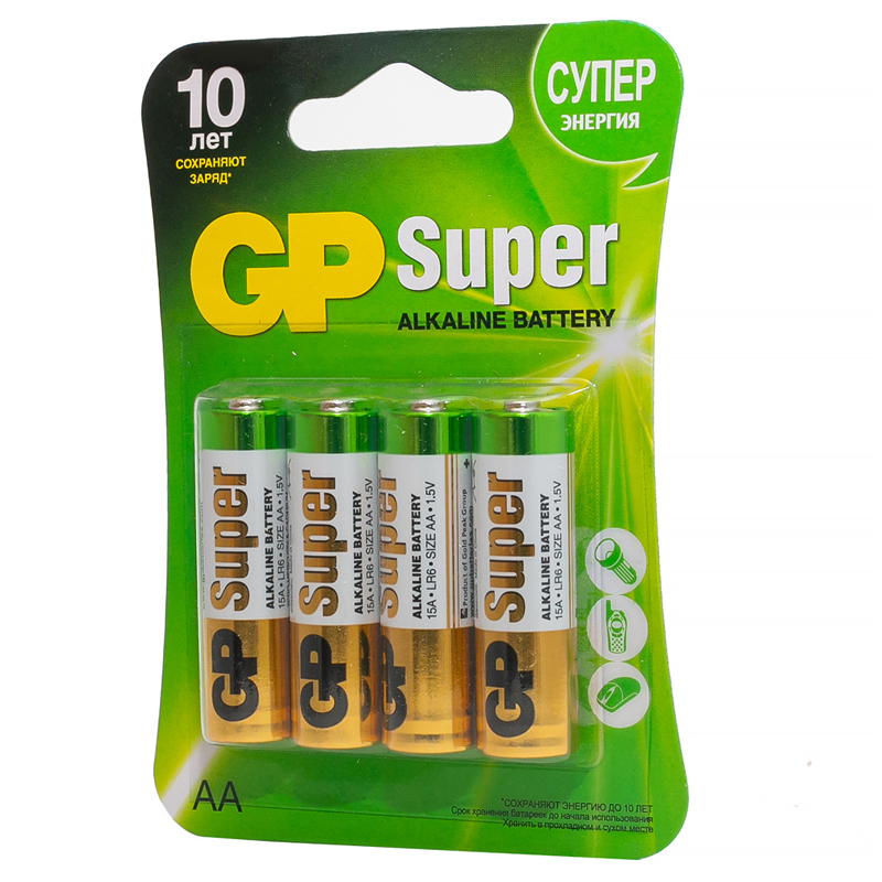 Батарейки GP Super AA, 4шт