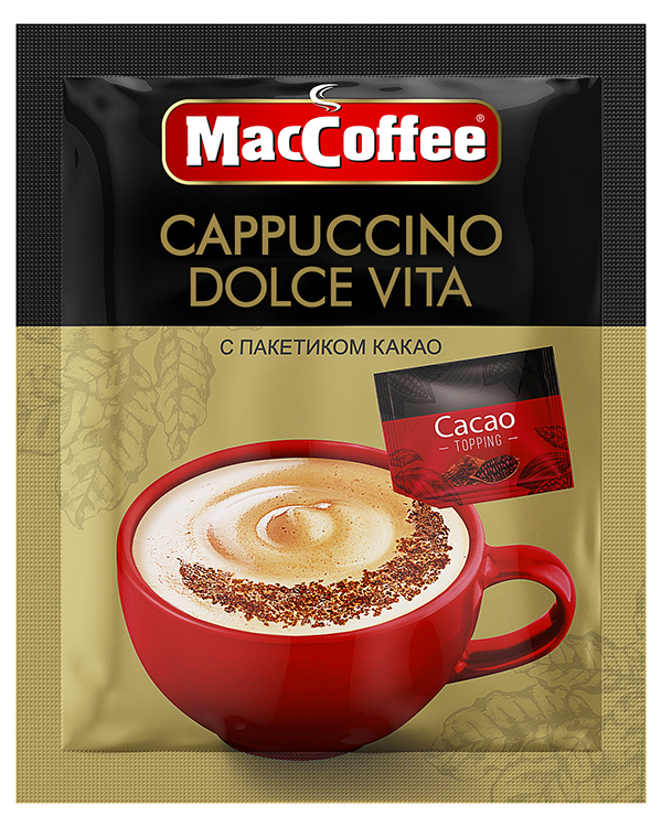 Напиток кофейный MacCoffee Capuccino Dolce Vita порционный (24г x 20шт), 480г
