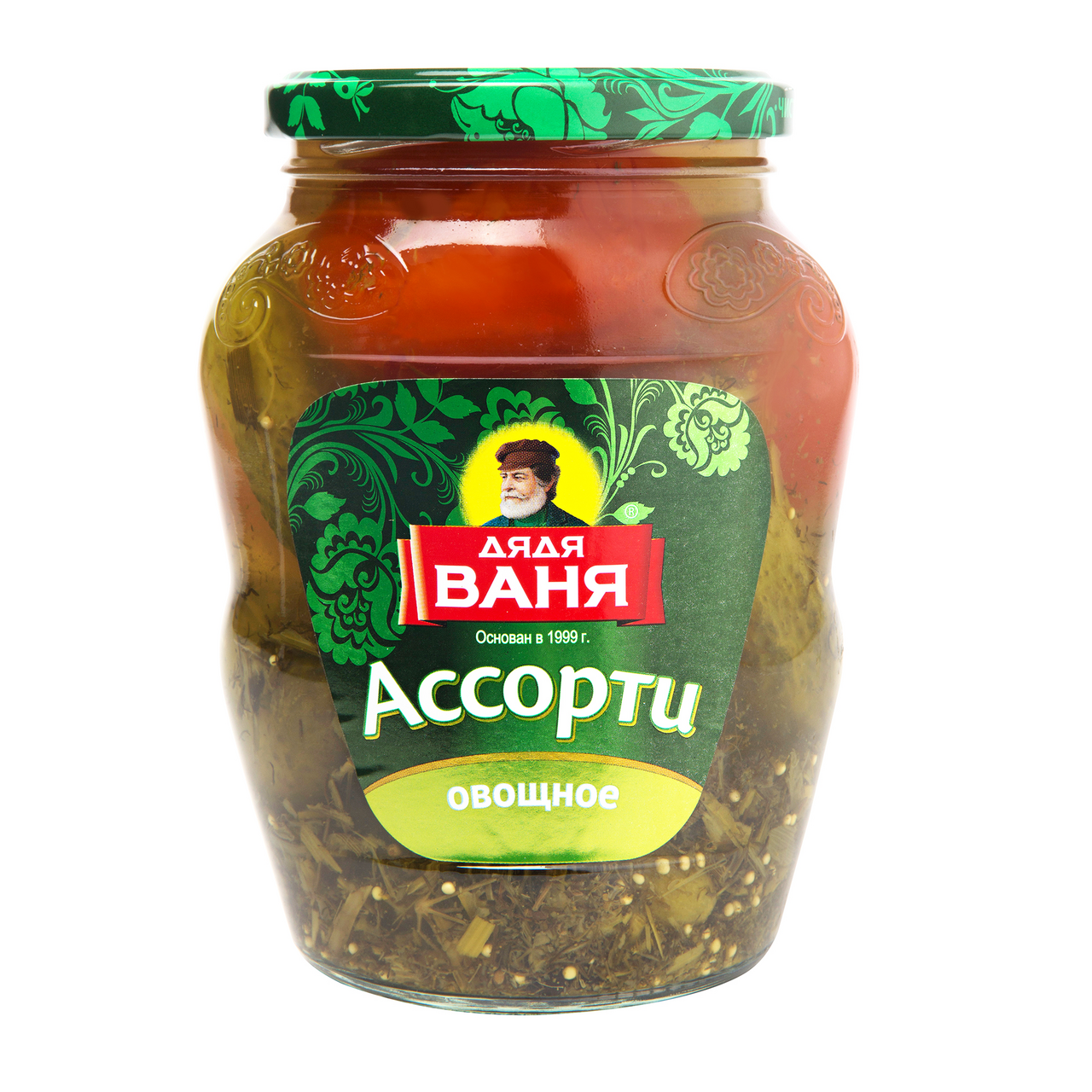 Ассорти Дядя Ваня маринованные огурцы-томаты, 680г