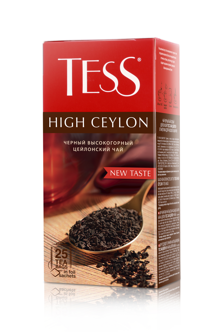 Чай черный Tess High Ceylon в пакетиках (2.25г x 25шт), 56г