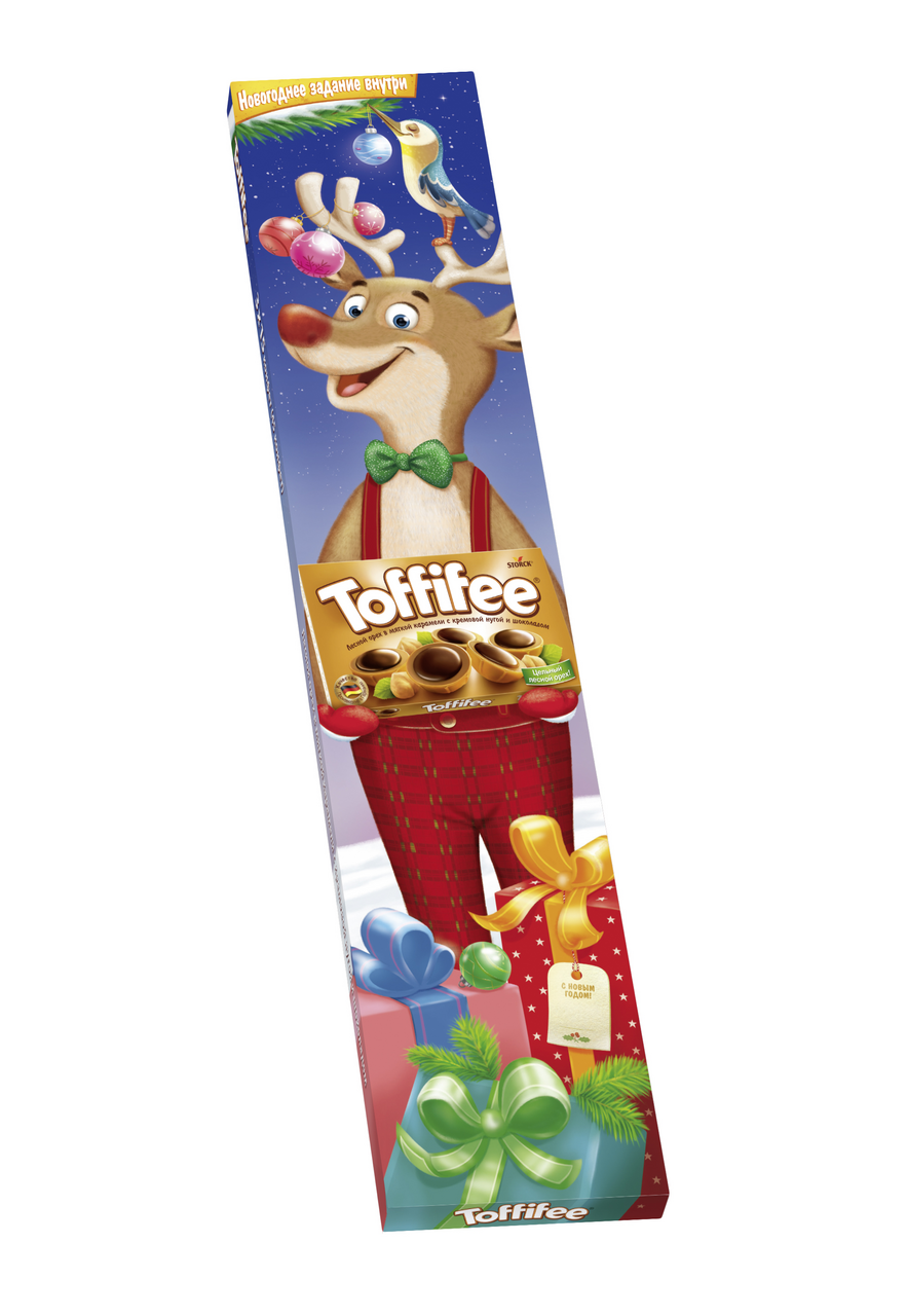 Конфеты Toffifee Новогодние Санта Олень Снеговик 375 г