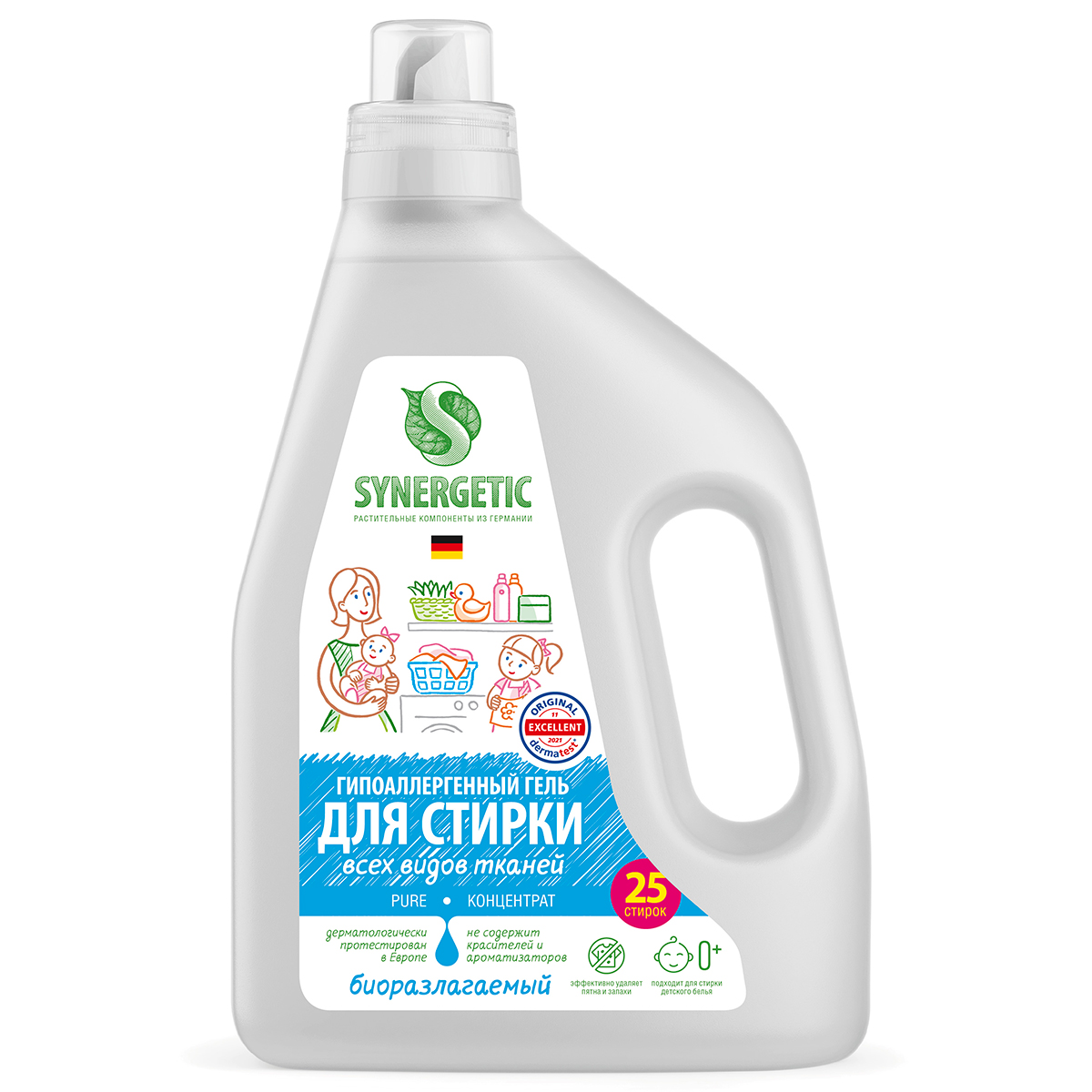 Гель для стирки Synergetic Pure, 1.5л