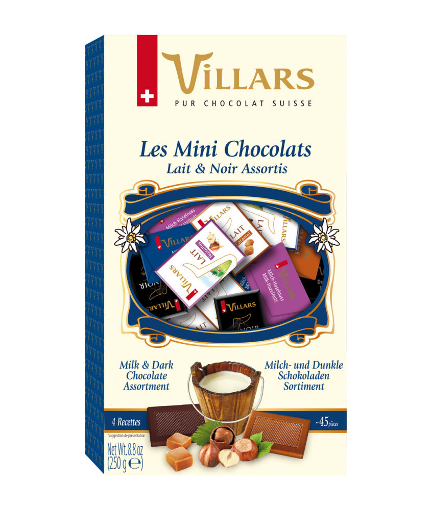 Шоколад Villars мини молочный и горький, 250г