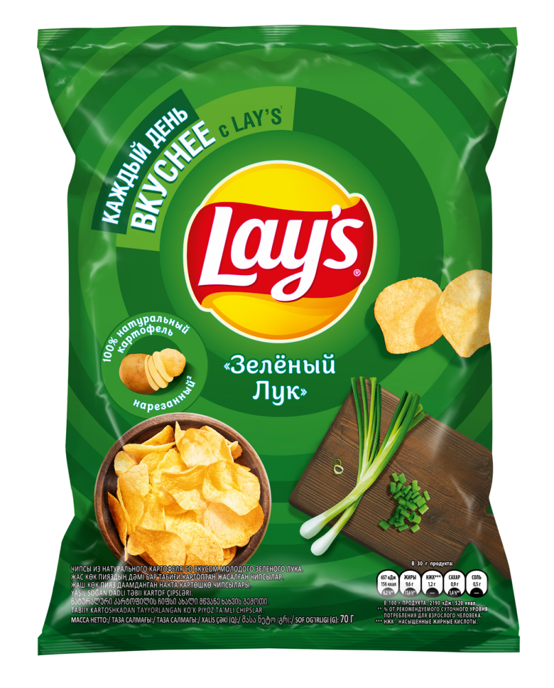 Чипсы Lay's Зеленый лук, 70г
