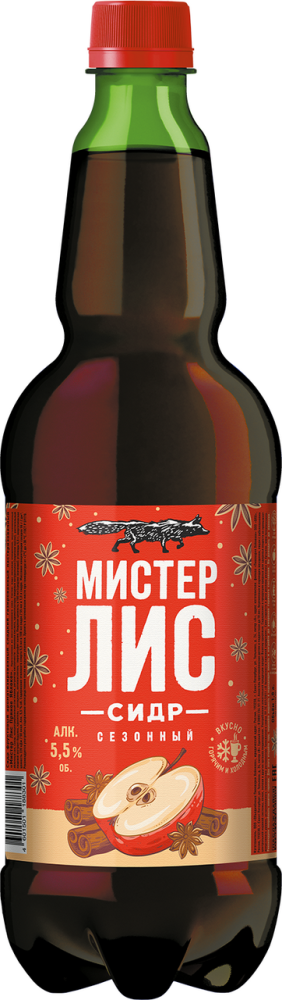 Сидр Мистер Лис яблочный, 1л