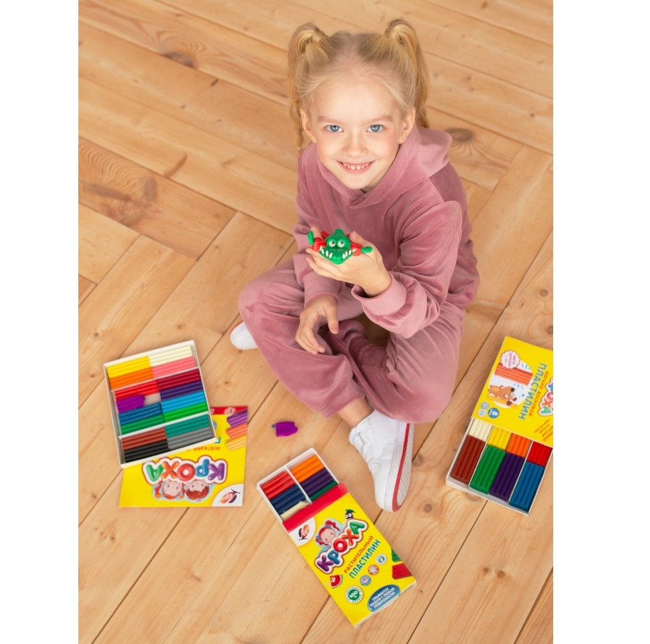 ПЛАСТИЛИН МЯГКИЙ КРОХА 6 ЦВ ЛУ