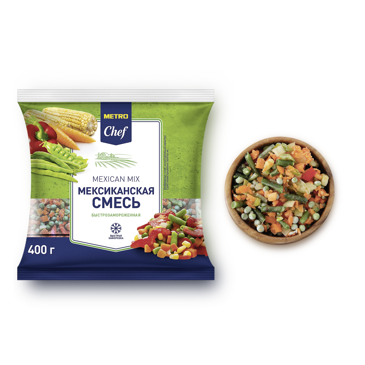 Смесь Metro Chef овощная Мексиканская замороженная 400 г