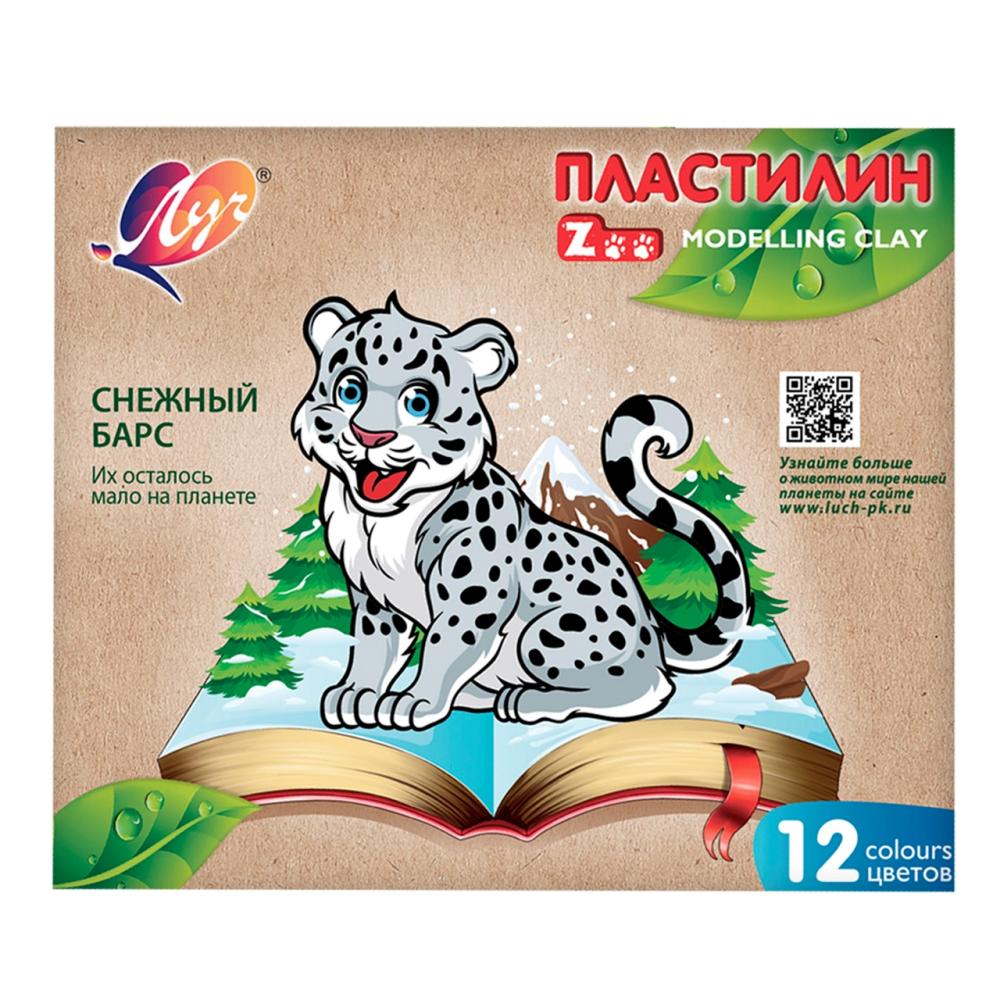 ПЛАСТИЛИН ZOO 12 ЦВ ЛУЧ