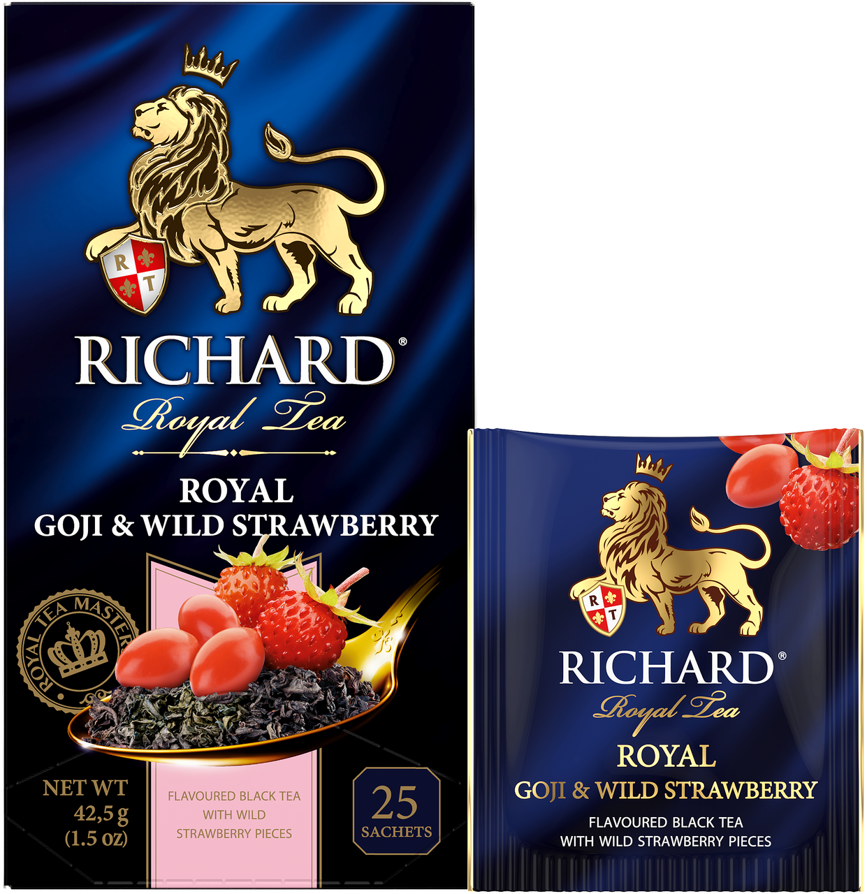 Чай Richard Royal Goji & Wild Strawberry ароматизированный (1.7г х 25шт), 42г