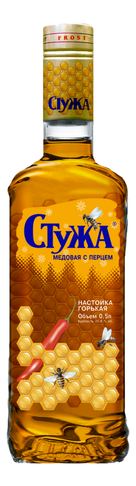 Настойка Стужа Медовая с перцем, 0.5л