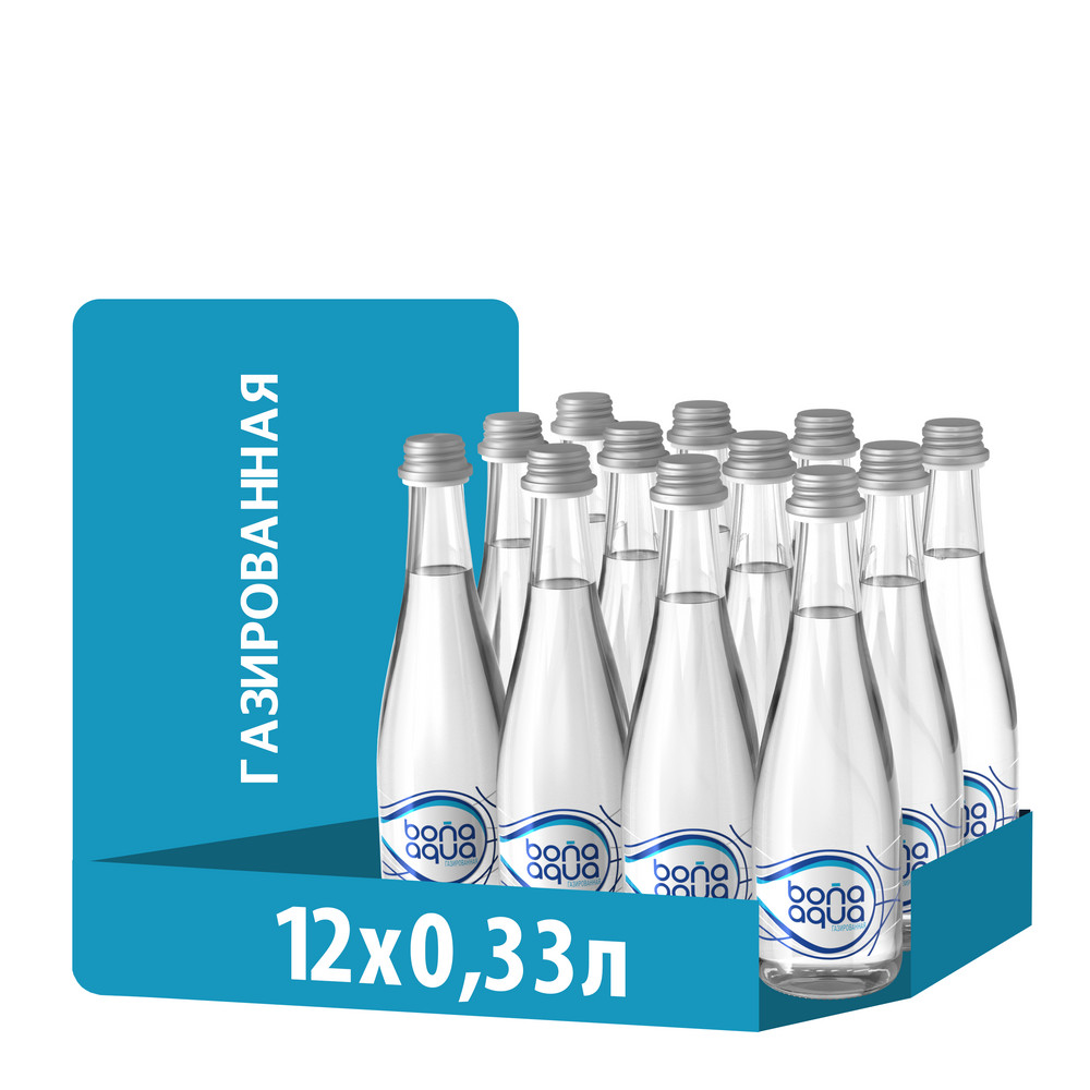 Вода BonaAqua газированная, 330мл
