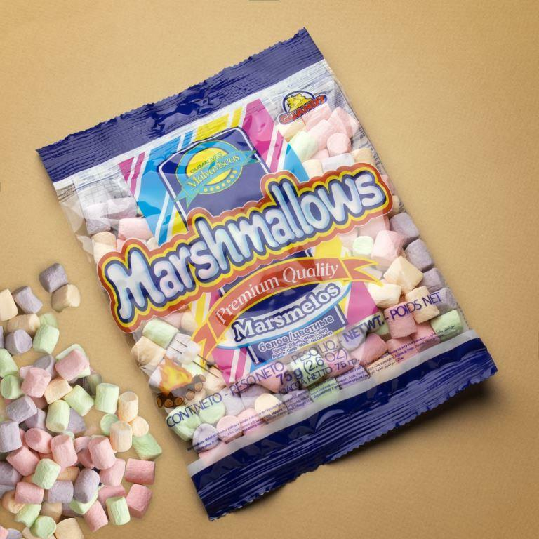 Маршмеллоу Guandy мини цветной фруктовый, 75г