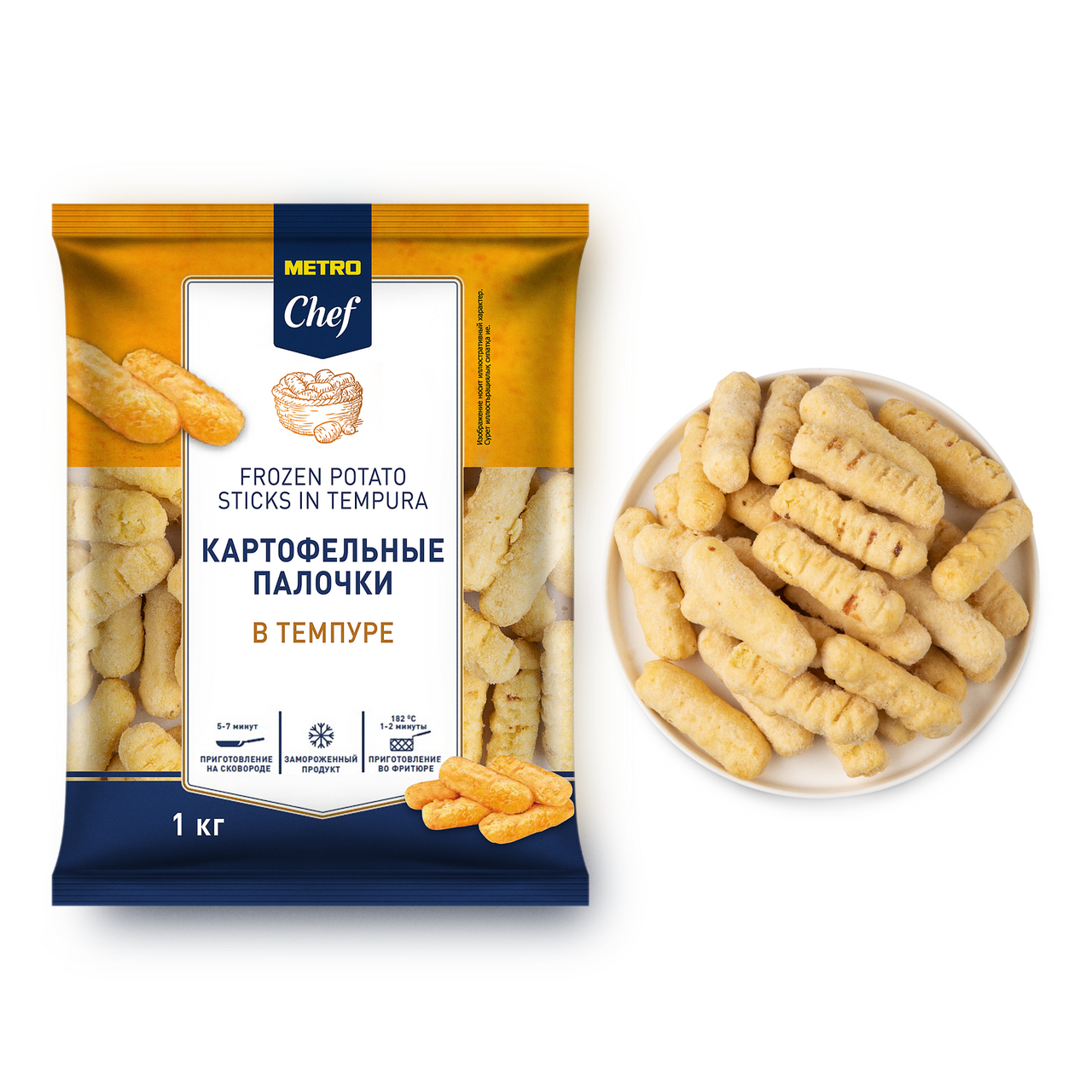 METRO Chef Картофельные палочки в темпуре замороженные, 1кг