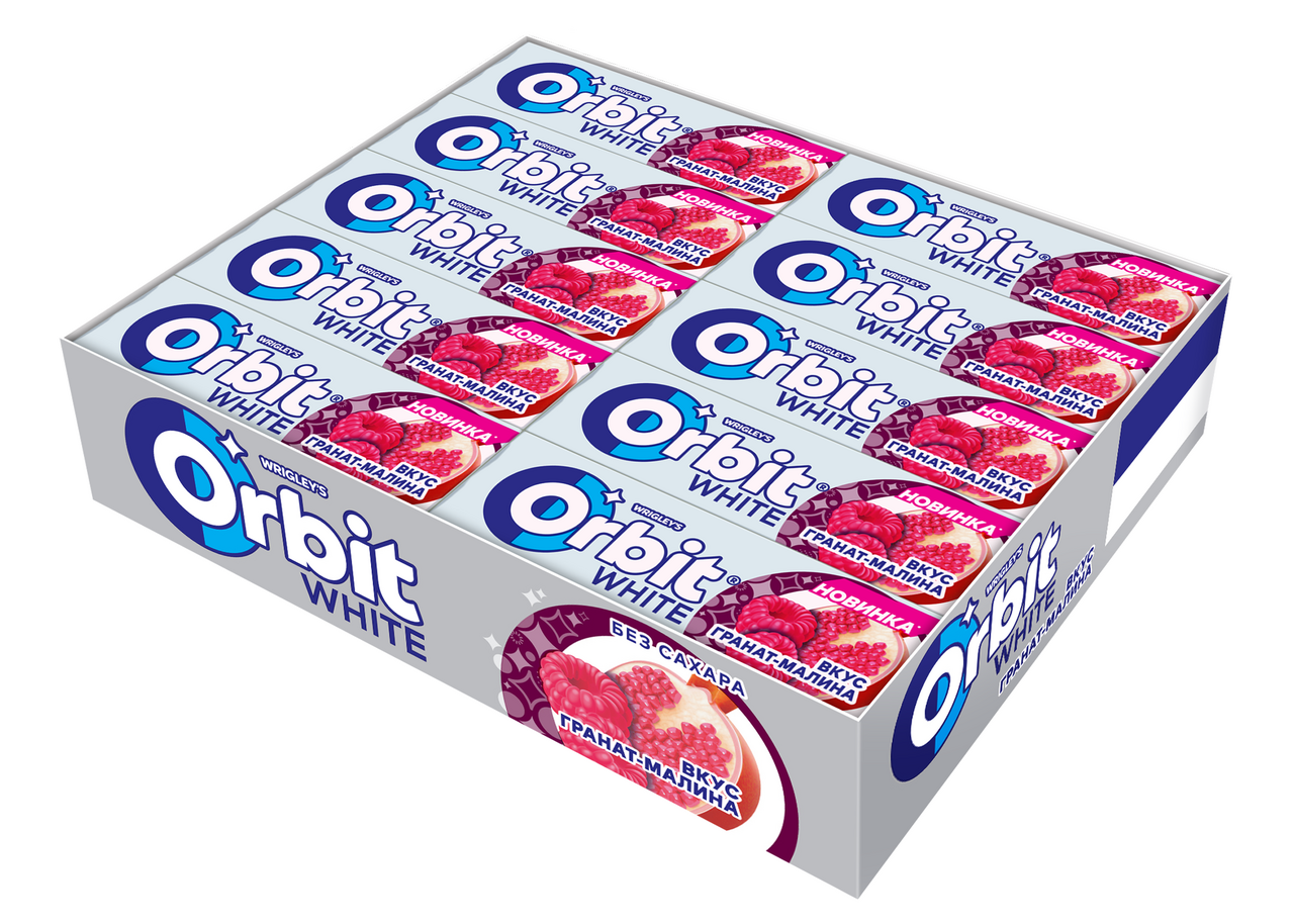 Жевательная резинка Orbit малина-гранат, 14г