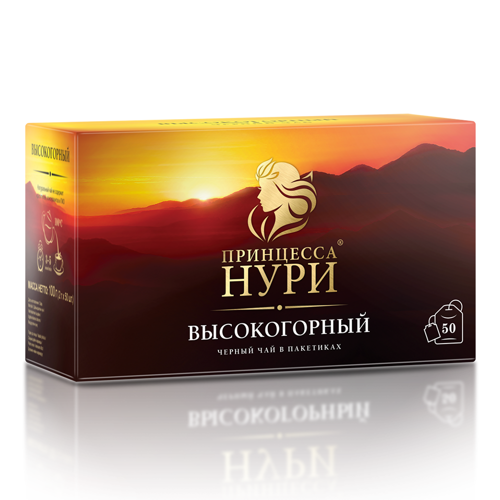 Чай черный Принцесса Нури Высокогорный в пакетиках 2 г 50 шт