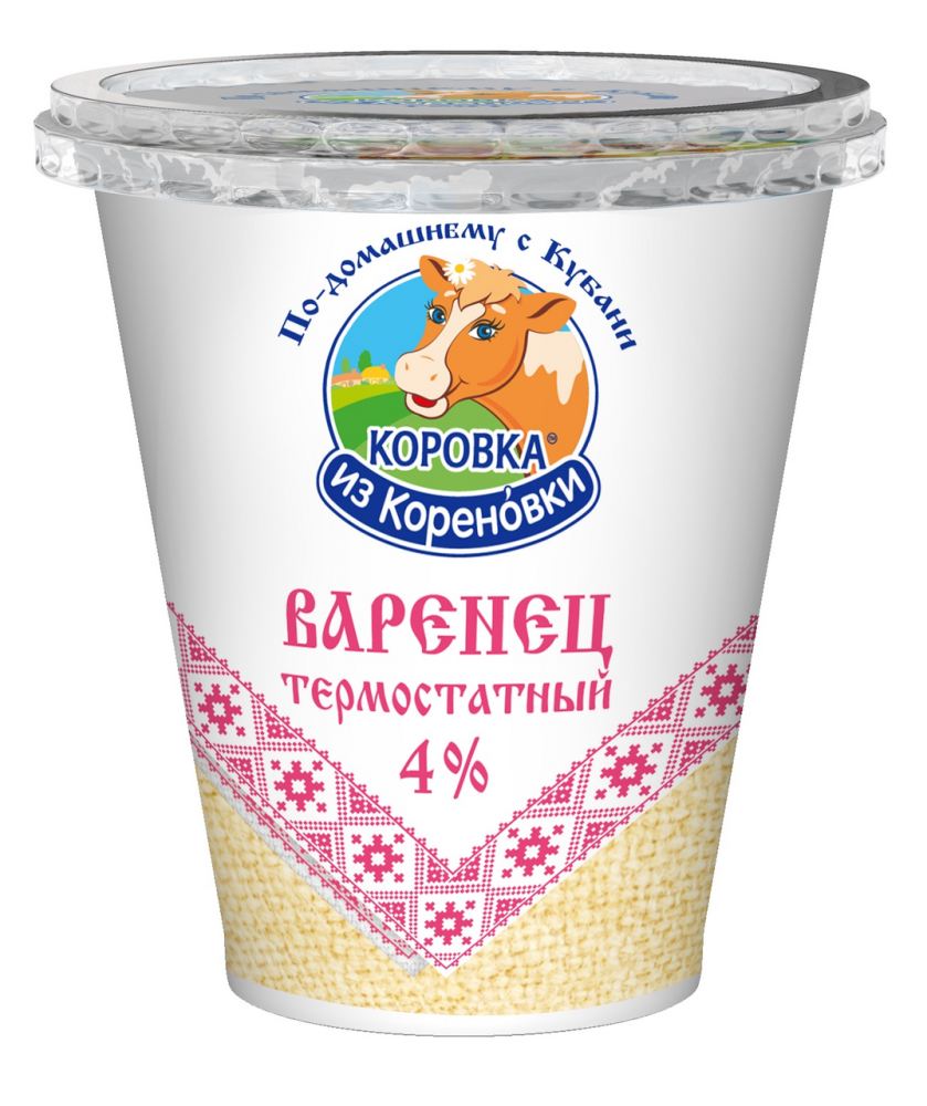 Варенец Коровка из Кореновки термостатный 4%, 300г
