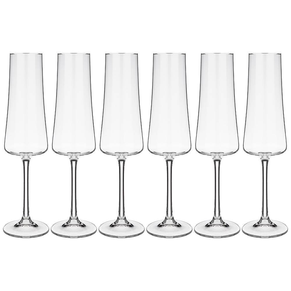 Набор бокалов для шампанского Crystal Bohemia Xtra, 210мл х 6шт