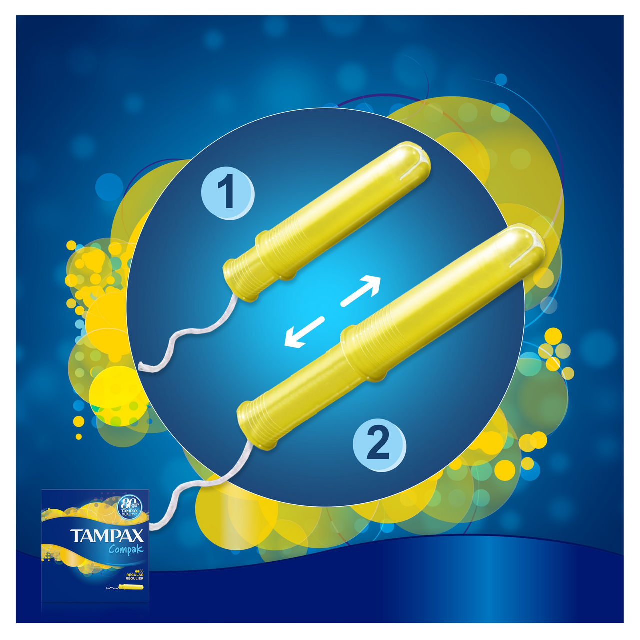 Тампоны Tampax Compak Regular Duo 2 капли 16 штук