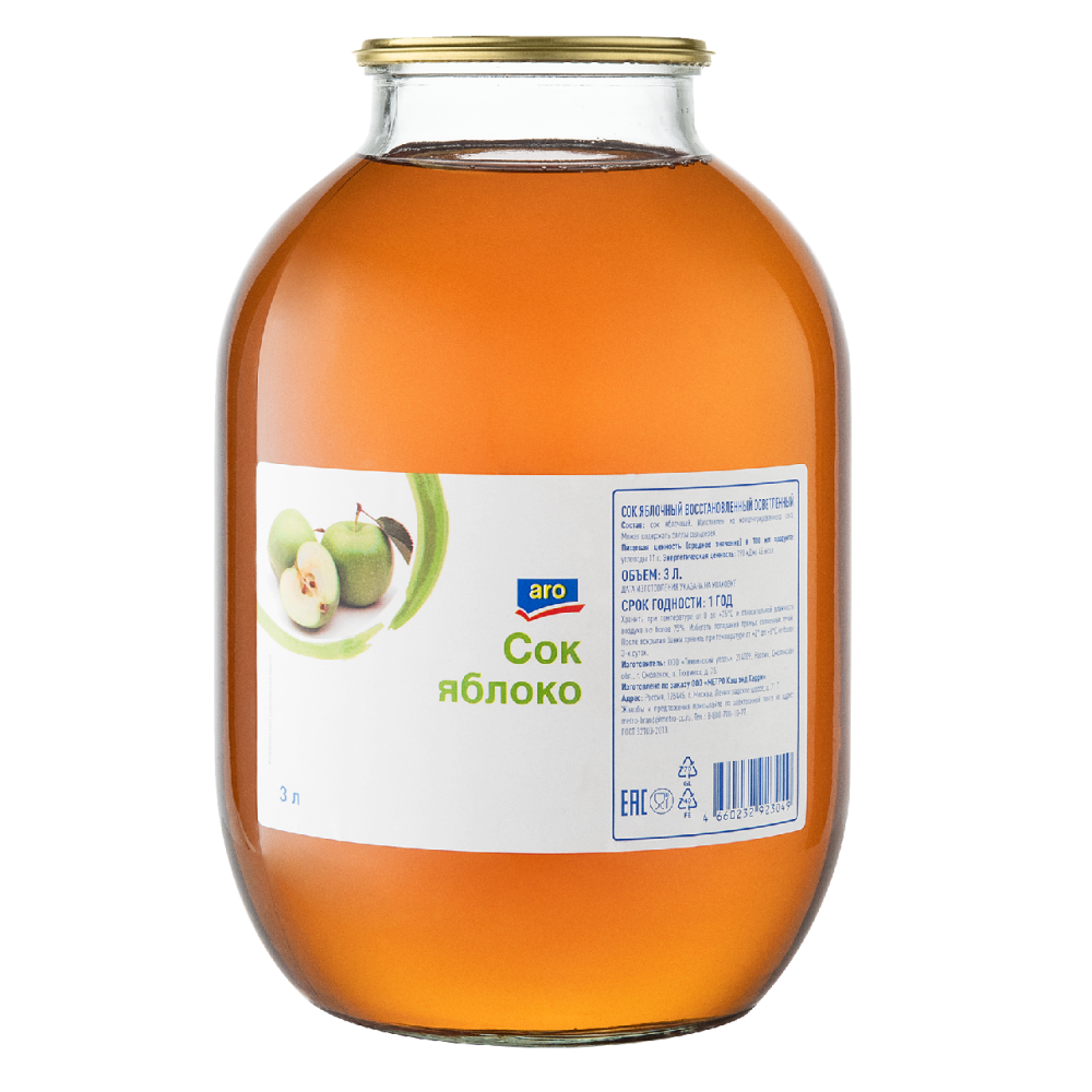 aro Сок яблочный, 3л