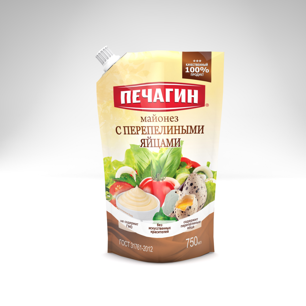 Майонез Печагин с перепелиными яйцами 50% 750 мл