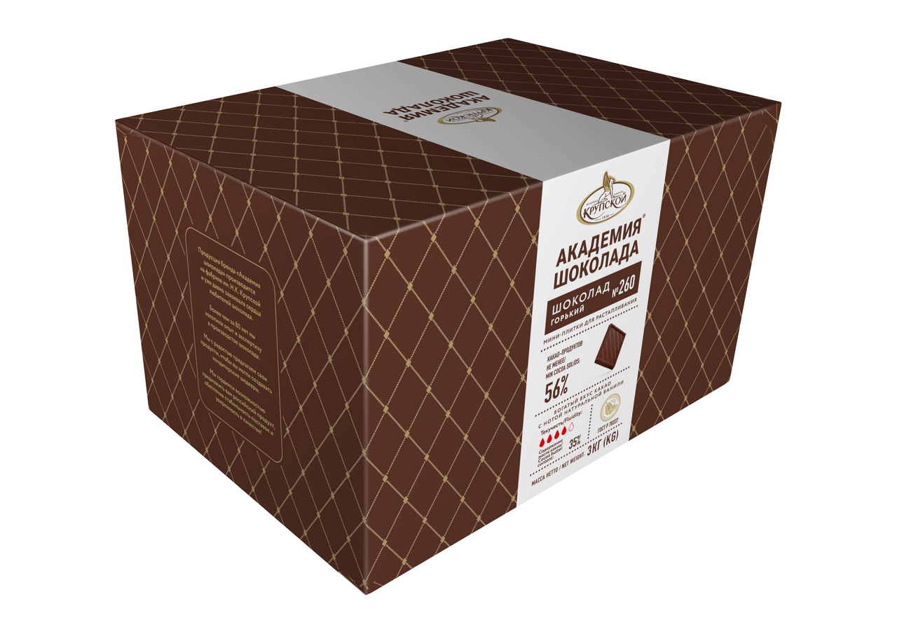 Шоколад Кондитерская фабрика Крупской горький, 3кг
