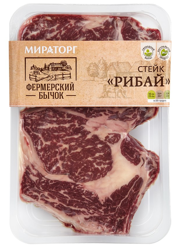 Рибай-стейк говяжий Мираторг охлажденный 500 г