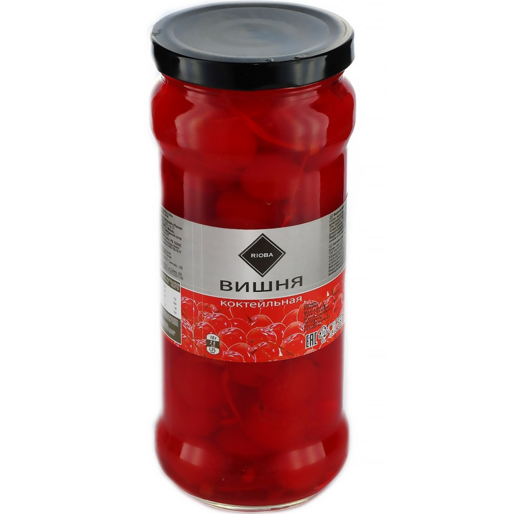 Вишня коктейльная RIOBA консервированная, 560г