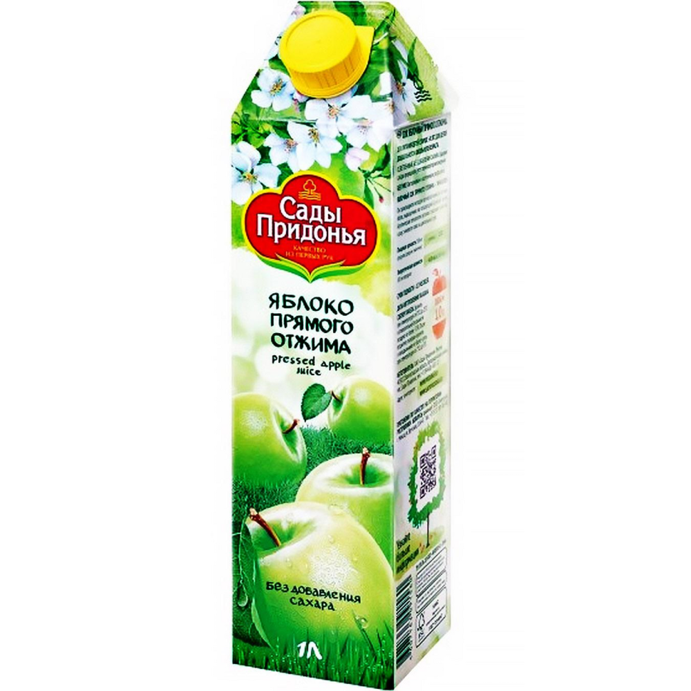 Сок Сады Придонья яблоко прямой отжим для детей с 3-х лет 1л