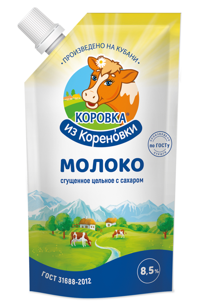 Молоко сгущенное Коровка из Кореновки с сахаром 8.5%, 650г