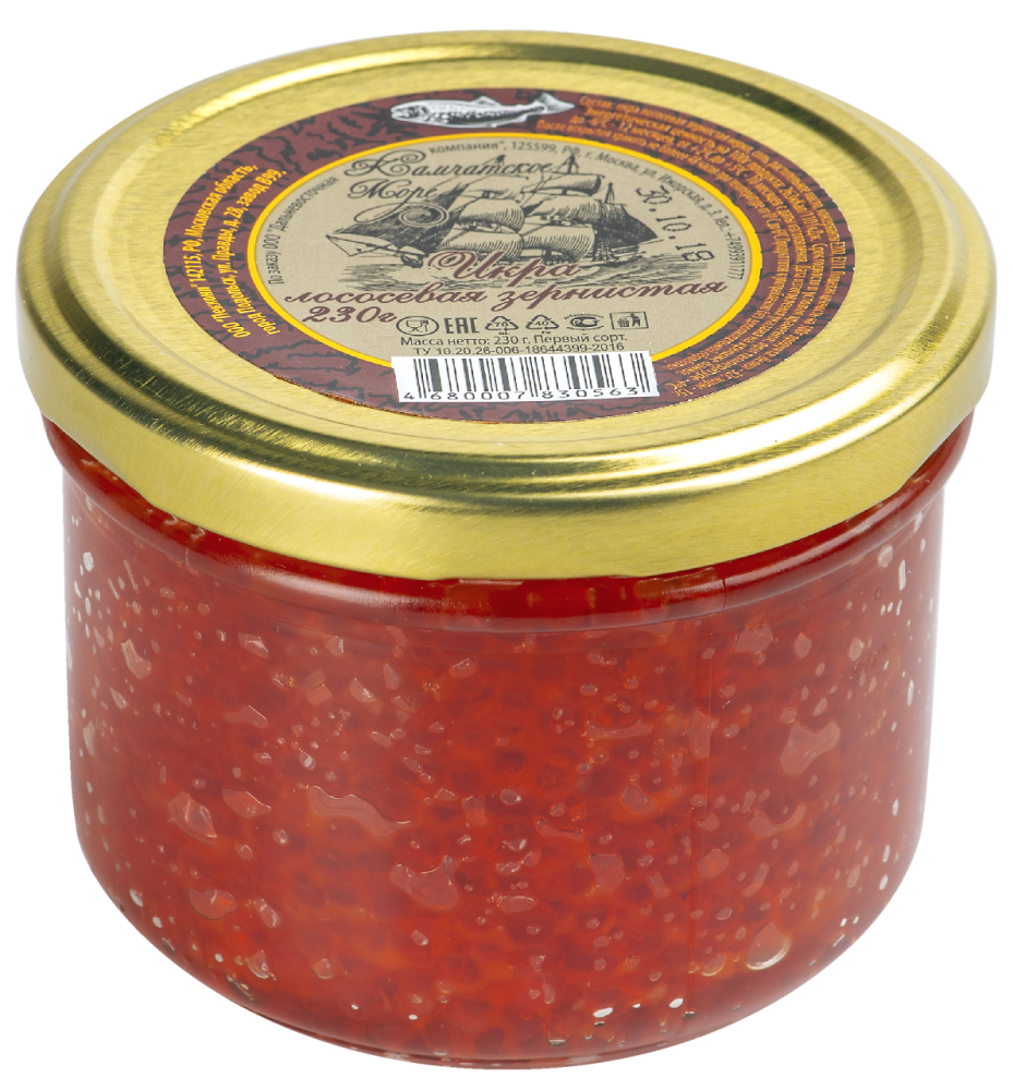 Икра Камчатское море зернистая лососевая 230 г