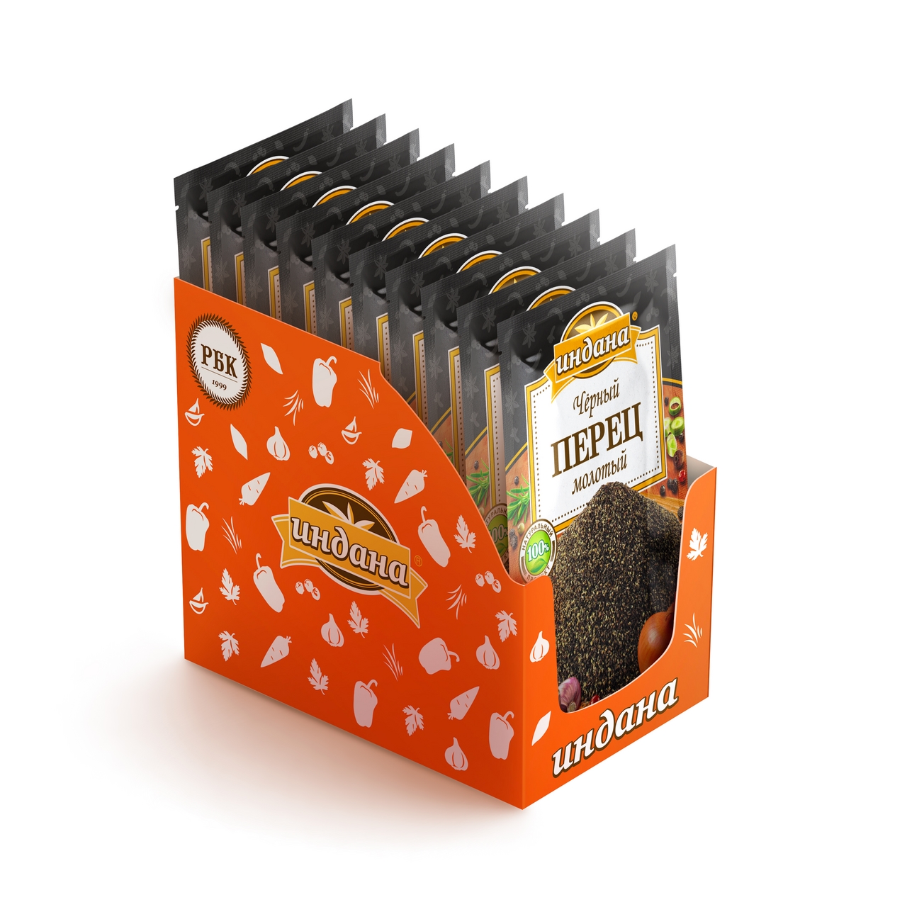 Перец черный Индана молотый, 15г