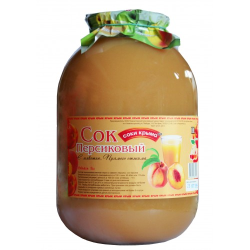 Нектар Соки Крыма персиковый с мякотью, 3л