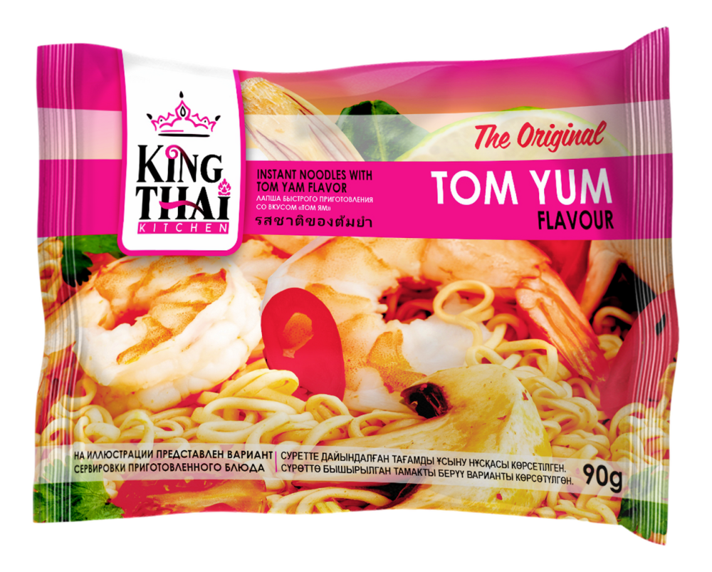 Лапша быстрого приготовления Kingthai Kitchen Том ям, 90г