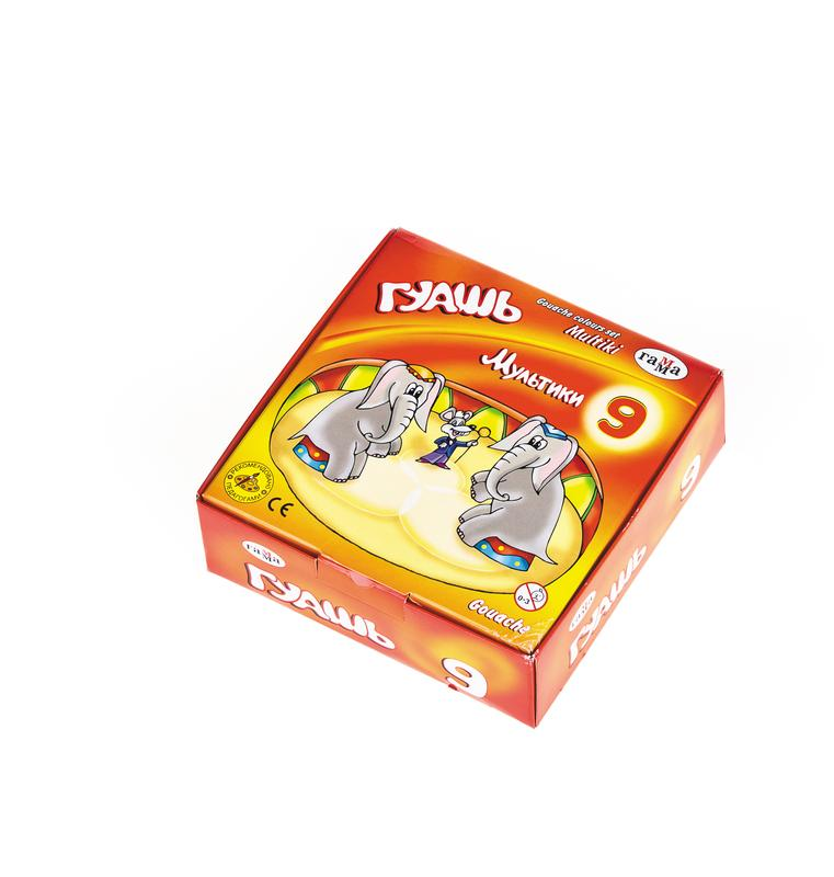 Гуашь ГАММА МУЛЬТИКИ, 9цв