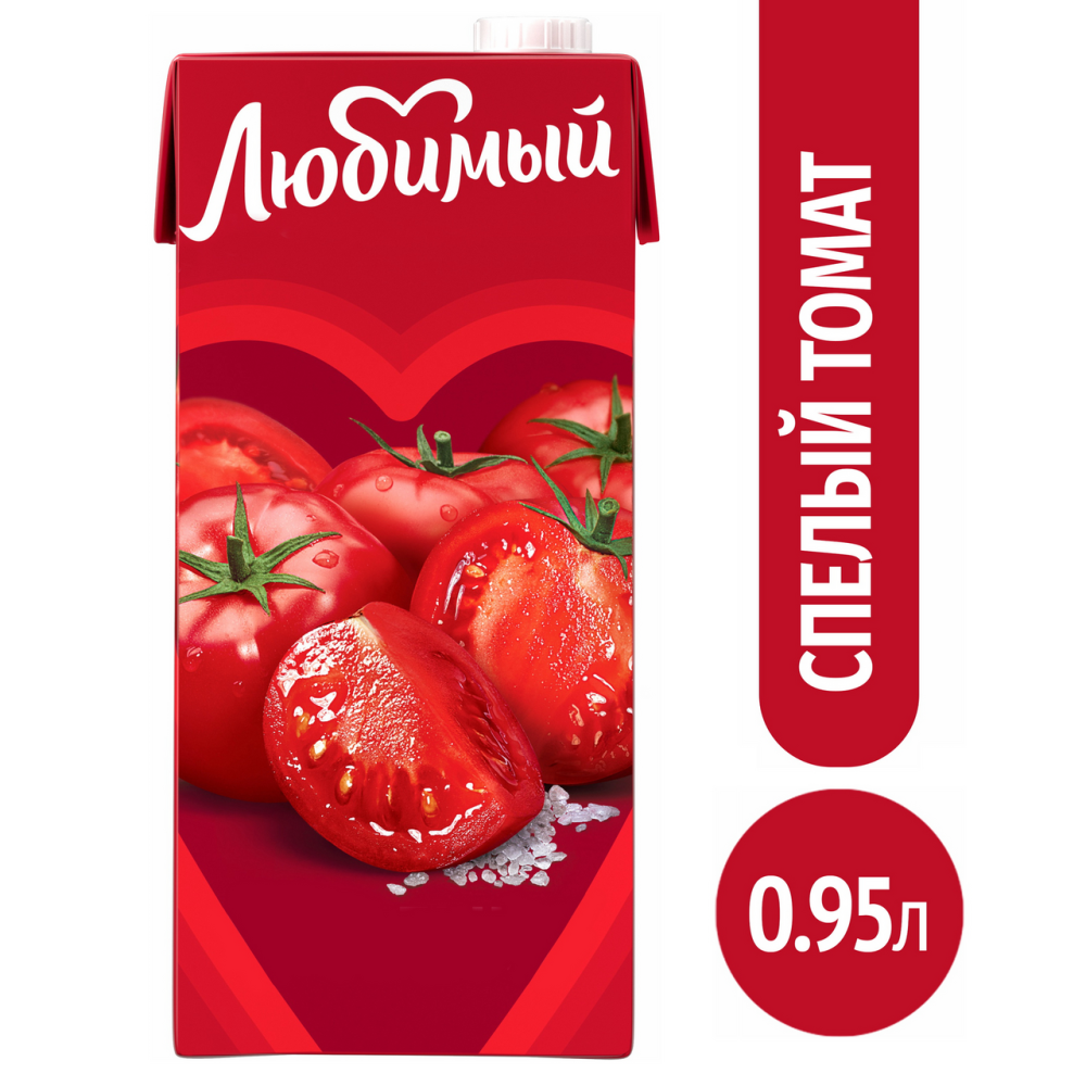 Нектар Любимый спелый томат с солью 950 мл