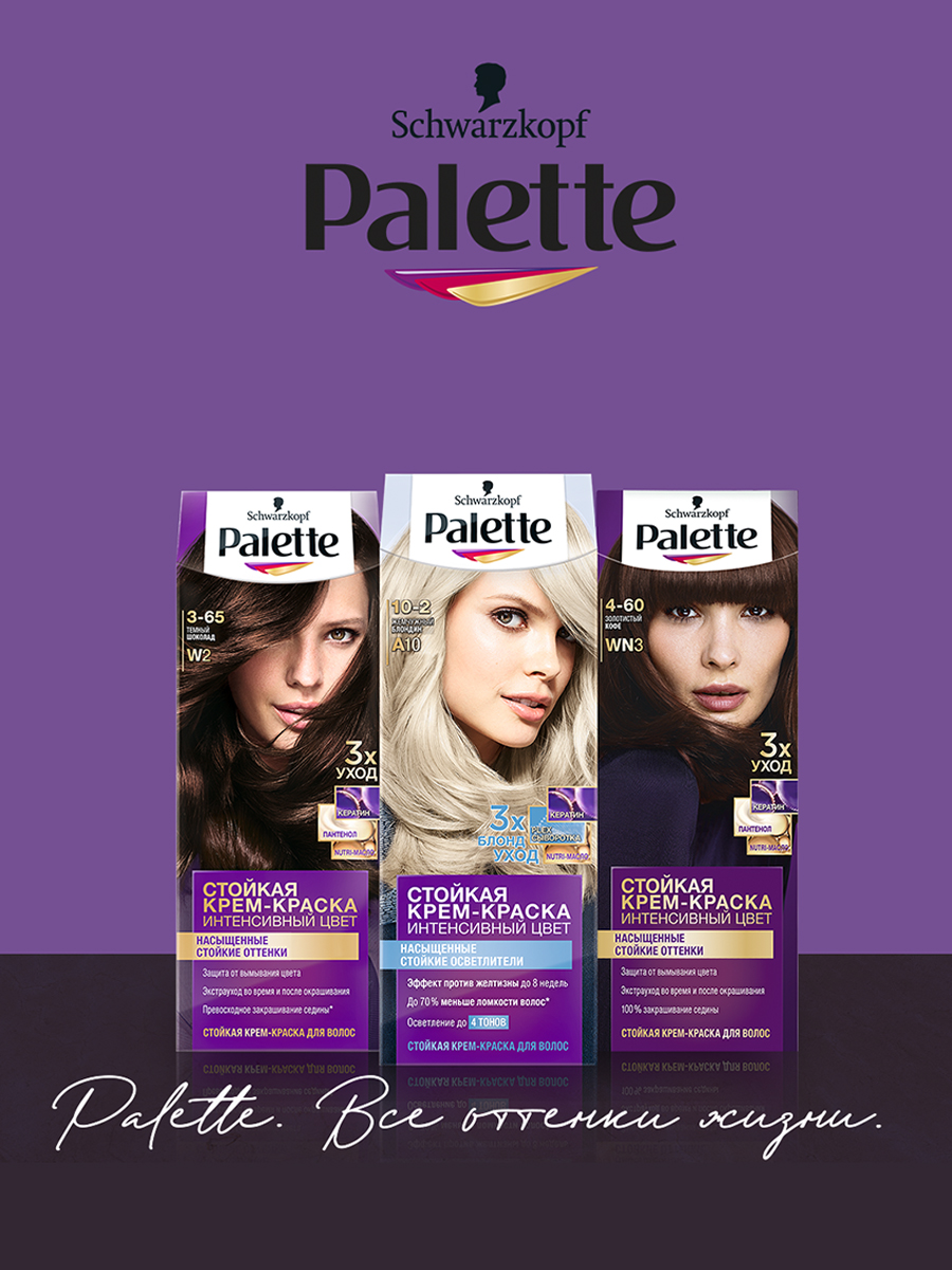 Краска для волос Palette PCC W2 Темный шоколад