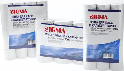 Ролики для кассовых аппаратов SIGMA, 44 мм х 30 м