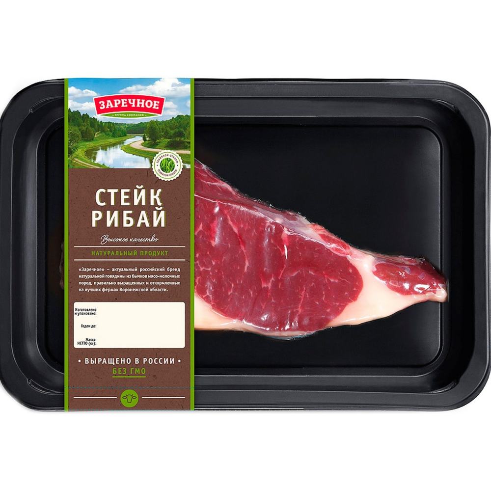Стейк рибай skin из говядины Заречное охлажденный 400 г