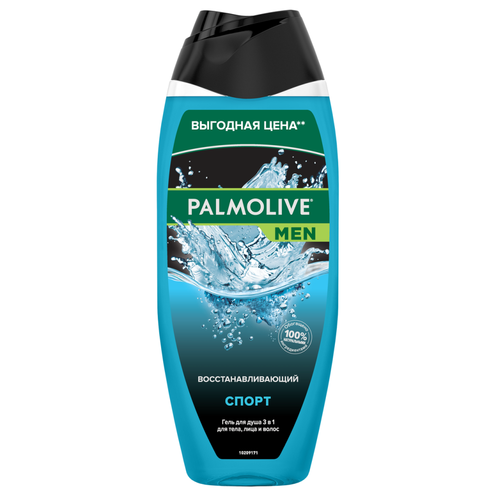 Гель для душа Palmolive Men Спорт Восстанавливающий 3 в 1 для тела, лица и волос, 500мл