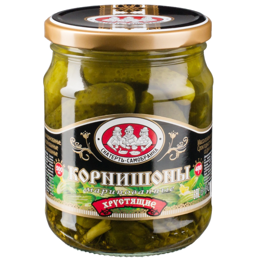 Корнишоны Скатерть-Самобранка маринованные 500 г