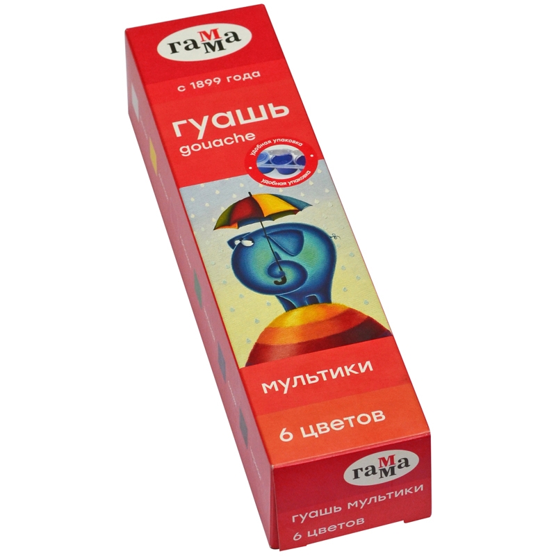 ГУАШЬ МУЛЬТИКИ 6ЦВ/15МЛ ГАММА